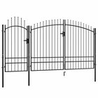 vidaXL Puutarhan portti Woerden teräs 1,95x4 m musta