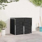 vidaXL Rullakontin varastointi Musta 138 x 77,5 x 112,5 cm