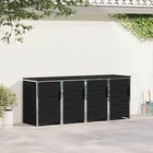 vidaXL Rullakontin varastointi Musta 276 x 77,5 x 112,5 cm