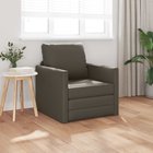 vidaXL Vuodesohva 60cm Harmaa Keinonahka