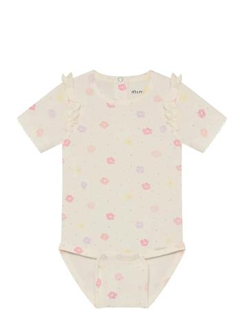 Minymo Body Ss Aop - Cream - 92
