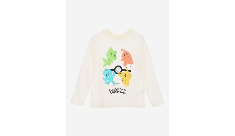 Pokémon T-paita, Off-White, 104-110