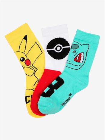 Pokémon Sukat 3-pack, Monivärinen, 23-26