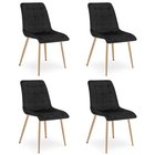 4 ruokatuolin setti Split, 88x46x40 cm, musta