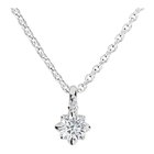 Kohinoor 213L-260V-26 Rosa timanttiriipus ketjulla valkokulta 0,26 ct