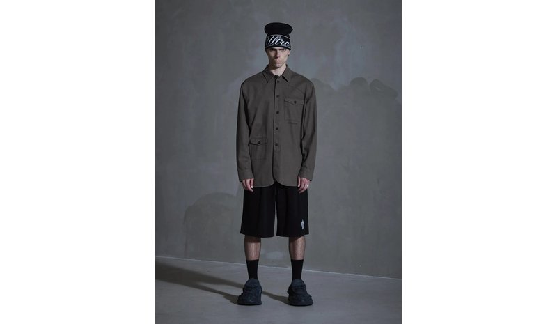 HAN Kjøbenhavn Utility Washed Overshirt - Brown - 54
