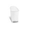 Simplehuman 10L slim pedal bin white plastic – kuva 1