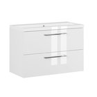 Kiba Aster 80 cm valkoinen allaskaappi altaalla