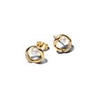 Pandora Organically Shaped Pavä© Circle & Treated Freshwater Cultured Pearl Stud korvakorut 264662C01