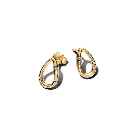 Pandora Organically Shaped Stone-Set Oval Stud korvakorut 264659C01