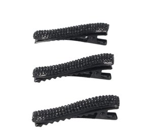 Solida Haarclips Strass schwarz Hiuspinnit 3 kpl
