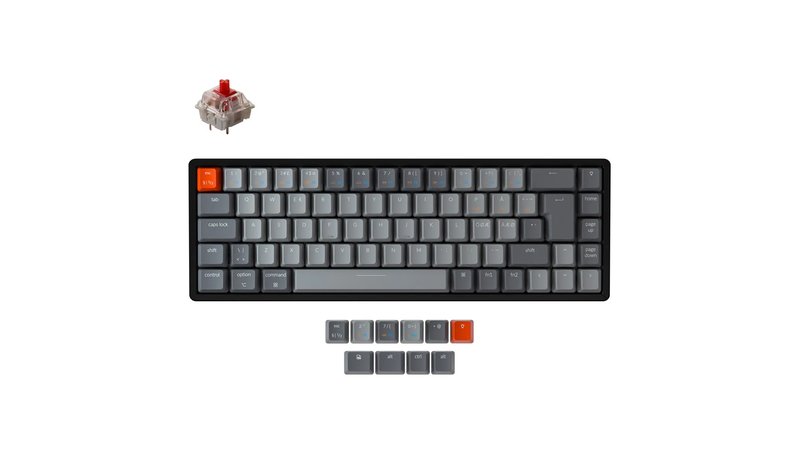 Keychron K6 -langaton mekaaninen näppäimistö, Gateron Mechanical, musta