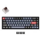 Keychron K6 Pro K6P-J3P-BO 65% -langaton mekaaninen ergonominen pelinäppäimistö, K Pro Brown, musta, harmaa
