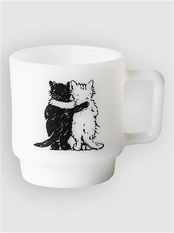 Carhartt WIP Hugging Cats Glass Mug white