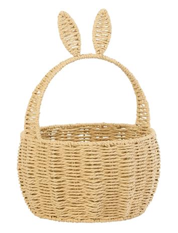 J-Line Basket Rabbit Iron/Paper Natural - ONE SIZE