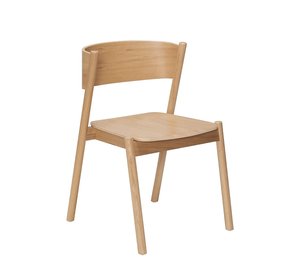 Hübsch Oblique Dining Chair Natural - ONE SIZE