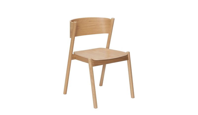Hübsch Oblique Dining Chair Natural - ONE SIZE