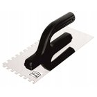 Hammastettu ruostumattomasta teräksestä valmistettu raastin 320x130mm, hampaat 12x12mm