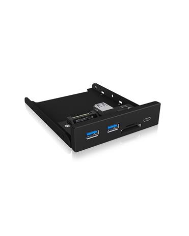ICY BOX 3.5"" Front with USB 3.0 Type-C™ and Type-A hub w/card reader