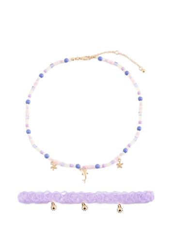 Mango Combined Necklace Pack - Purple - ONE SIZE