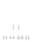 Mango Multi-Charms Earrings - Silver - ONE SIZE