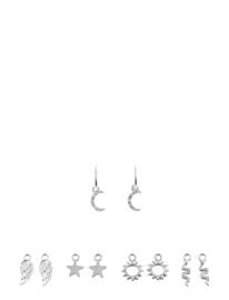 Mango Multi-Charms Earrings - Silver - ONE SIZE