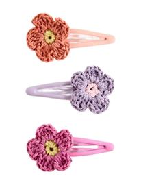 Mango Pack Of Crochet Flower Clips - Pink - ONE SIZE