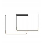 Patinar 2 Led riippuva lineaarinen lamppu 24w, 3000k, musta, 120 cm