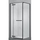 Suihkukaappi PRESTIGE 100x100 musta/kirkas ilman pohjalevyä