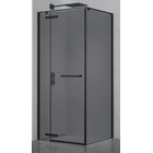 Suihkukaappi PRESTIGE 100x100 musta/harmaa ilman allasta