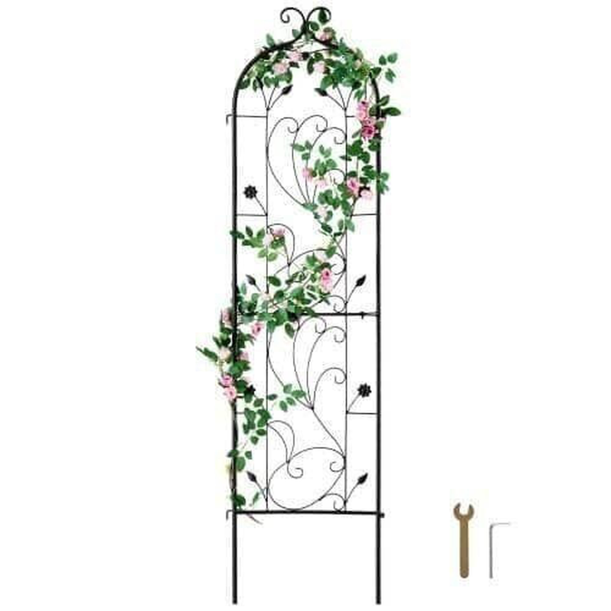 Metallinen puutarharistikko kasveille – 38 × 152 cm