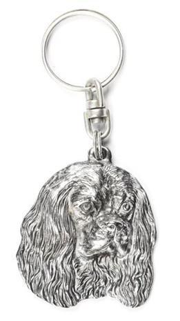 Cavalier King Charles Spaniel avaimenperä, hopean värinen