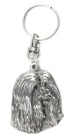 Avaimenperä Bearded Collie, hopean värinen