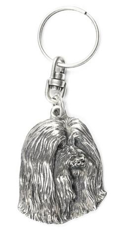 Avaimenperä Bearded Collie, hopean värinen