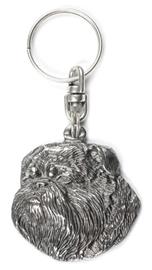 Griffon Bruxellois I - Hopeoitu avaimenperä, Art-Dog