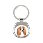 Cavalier King Charles Spaniel - geometrinen avaimenperä kuva ja teksti Art-Dog, XS