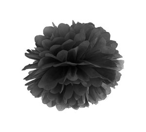 Pom pom, musta, 25 cm.