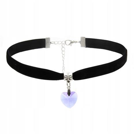 CHOKER KLASSINEN KÄSITTELY CIRCUMSTAL SYDÄN RIIPUS GOTTIC NOUSI RUUSU CH14, CHOKER KLASIKINIS TVARKYMAS SU APVALIU ŠIRDIES PAKABUKU GOTTIC ROSE – kuva 1/1
