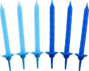 Siniset kakkukynttilät 24 kpl. 6 cm
