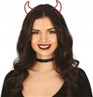 Punaiset paholaisen sarvet glitterillä - Halloween- ja karnevaalitarvike