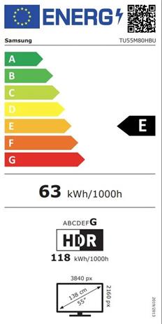 Samsung TU55M80HAU (55"), LED-televisio