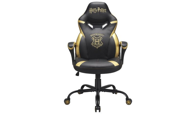 Pelituoli Subsonic Junior Harry Potter Tylypahka, musta/keltainen