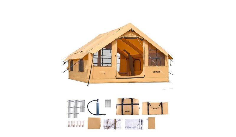 Ilmatäytteinen teltta Vevor, 4 × 3 × 2,2 m