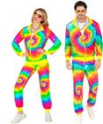 NEON TIE DYE PSYKHODELINEN HIPPIE PARTY FASHION TRACKSUIT (takki, housut)