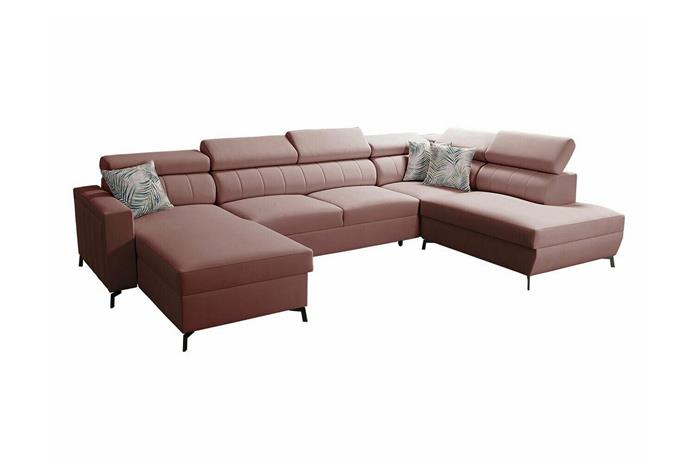 Galbally 5-sits Hörnbäddsoffa Light pink -