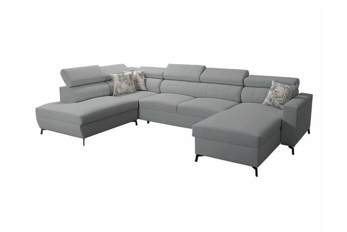 Galbally 5-sits Hörnbäddsoffa Ljusgrå -