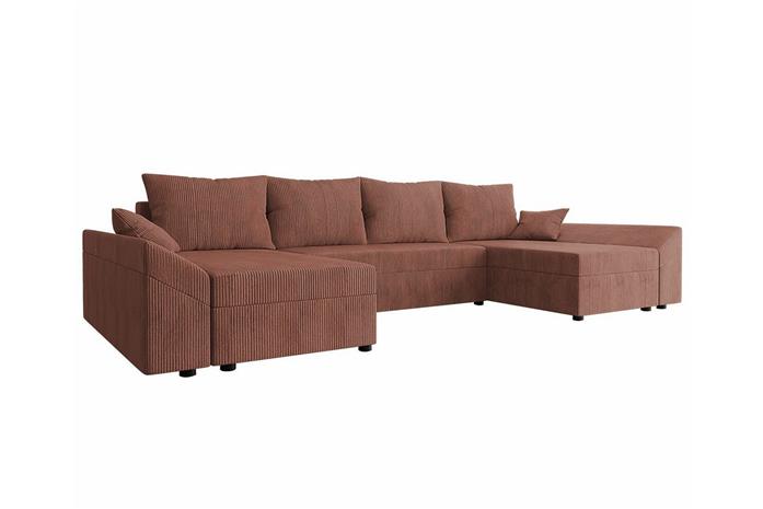 Midfeld 4-sits Hörnbäddsoffa Light brown -