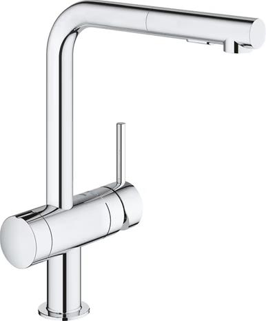 Grohe Minta (31558000) Chrome, keittiöhana L-juoksuputkella ja pesukoneliitännällä – kuva 7/7