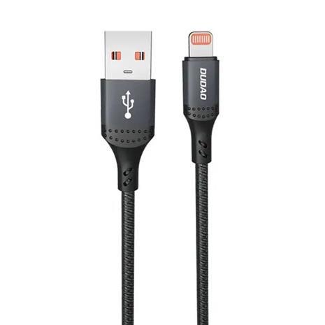 Dudao 3A 30W L3SL USB-A - Lightning Cable Braided 1.2m - Black – kuva 2/4