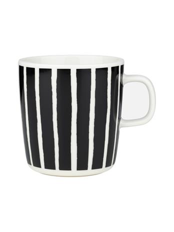 Marimekko Piccolo muki 4 dl Musta-valkoinen